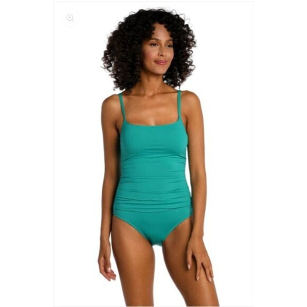 La Blanca Island Goddess High Neck Mio One-Piece (Emerald) Women's Swimsuit NWT